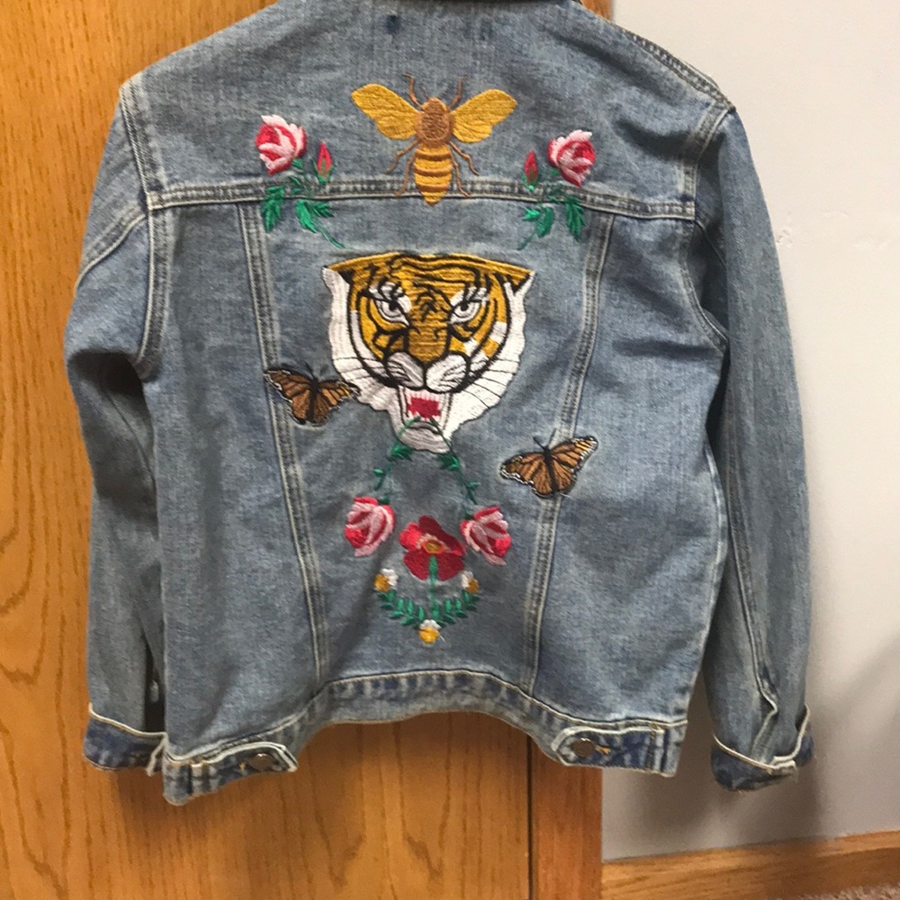 Embroidered jean jacket